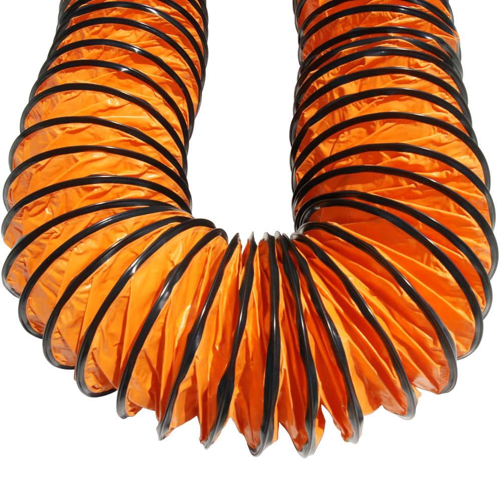 14 in. D x 25 ft. Air Ventilator Orange Coil – Flexible Ducting – Orange - Hercitys