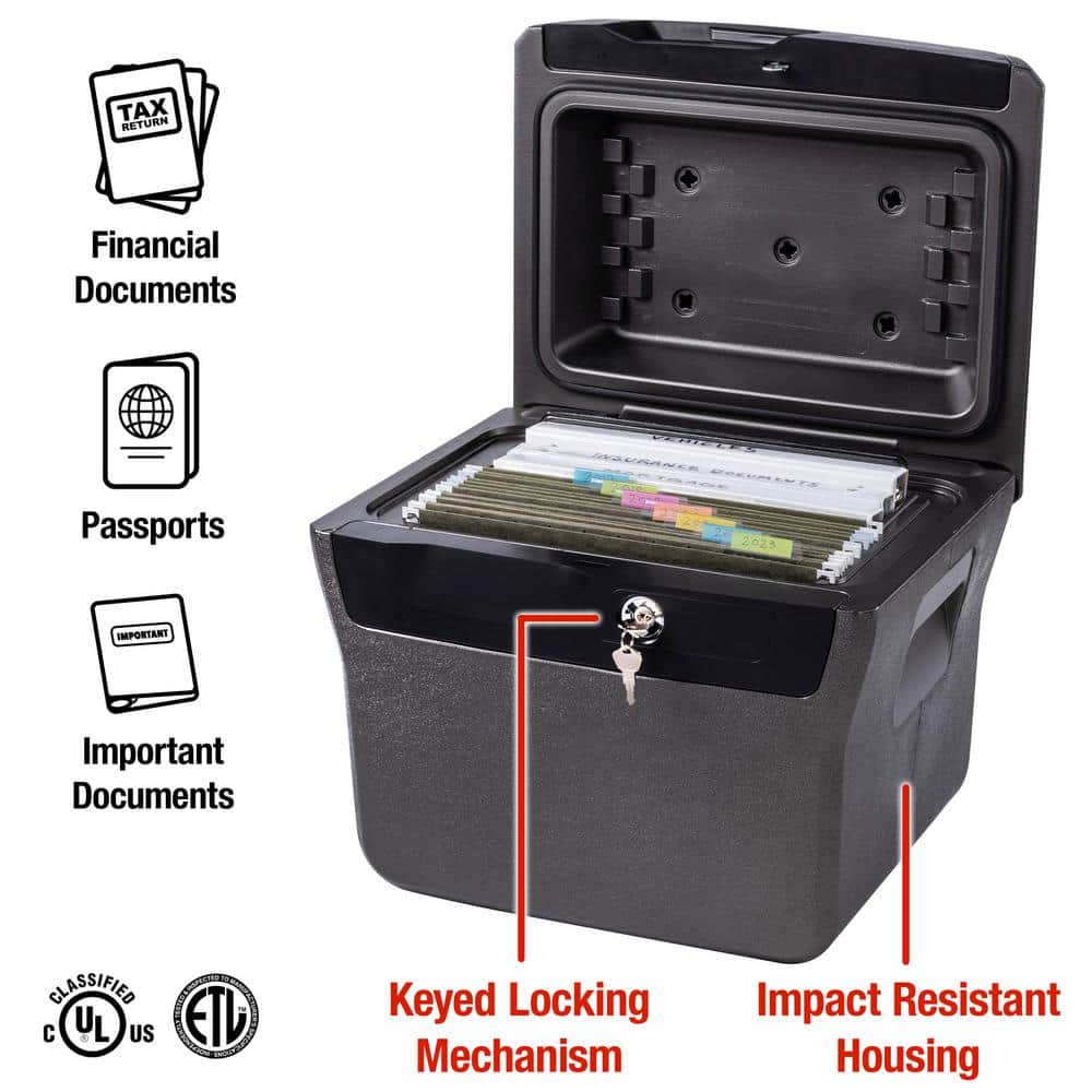 0.66 cu. ft. Fireproof & Waterproof Safe File Box - Hercitys