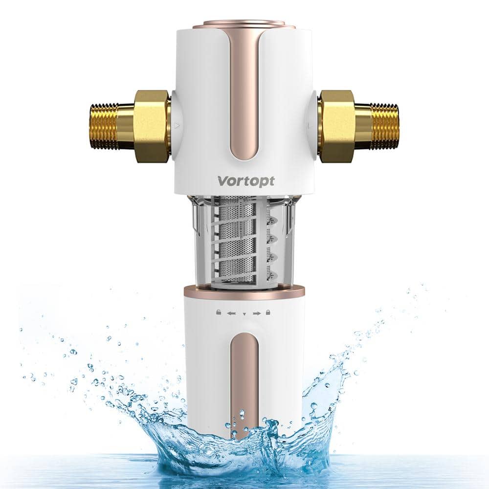 40 μm Spin Down Sediment Water Filter, Automatic Flushing, Whole House Water Filter for Well Water - Hercitys