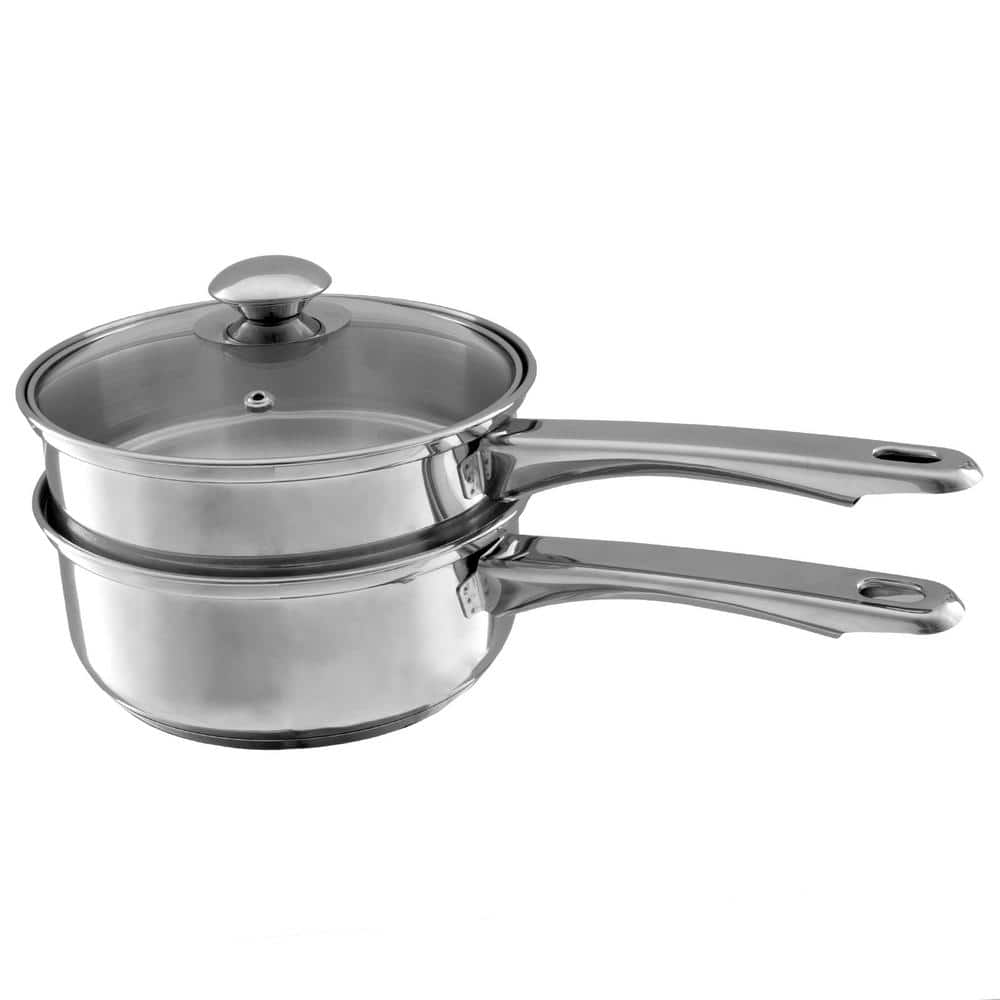 1.5 Qt. Stainless Steel Double Boiler Saucepan with Lid - Hercitys