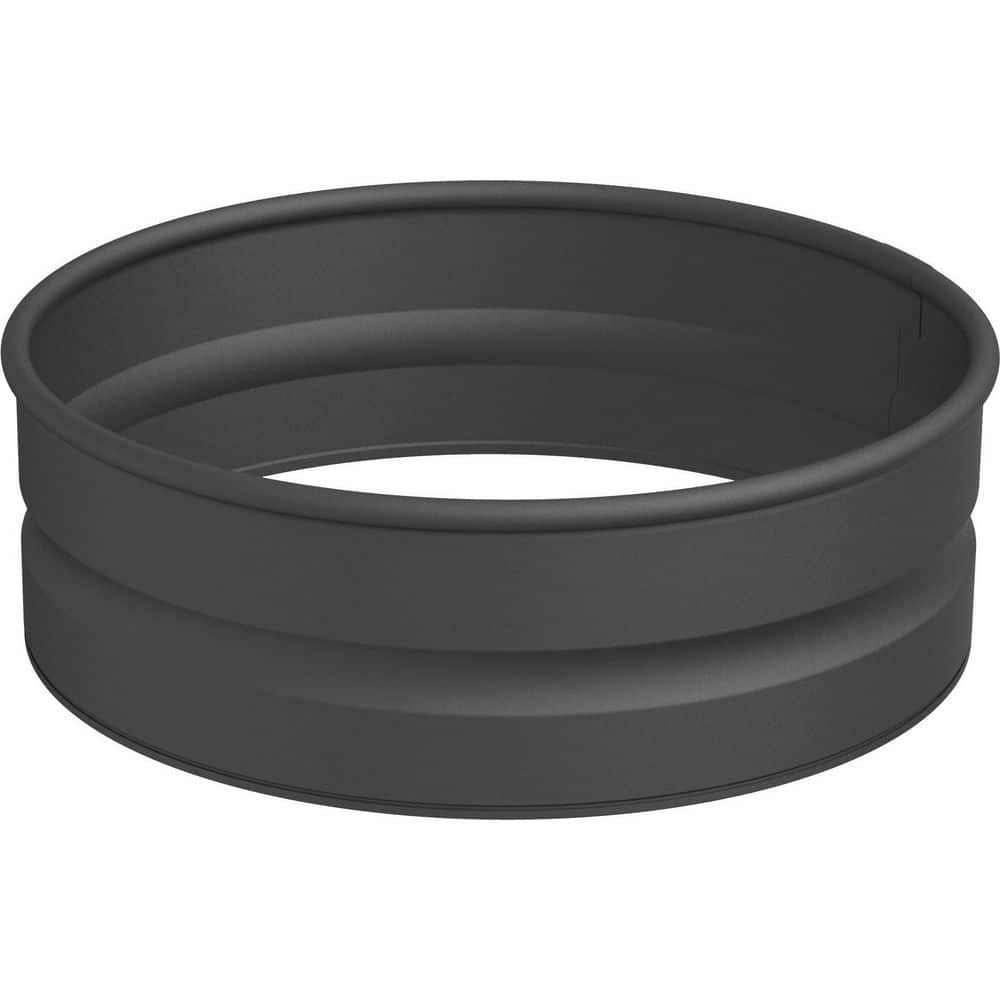 36 in. Black Steel Outdoor Fire Pit with reinforced top ring - Hercitys