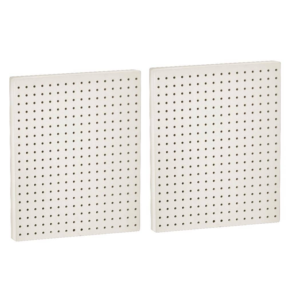 20.25 in H x 16 in W Pegboard White Styrene One Sided Panel (2-Pieces per Box) - Hercitys