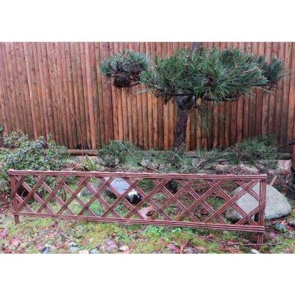 4 ft. Lattice Style Willow Edging - Hercitys
