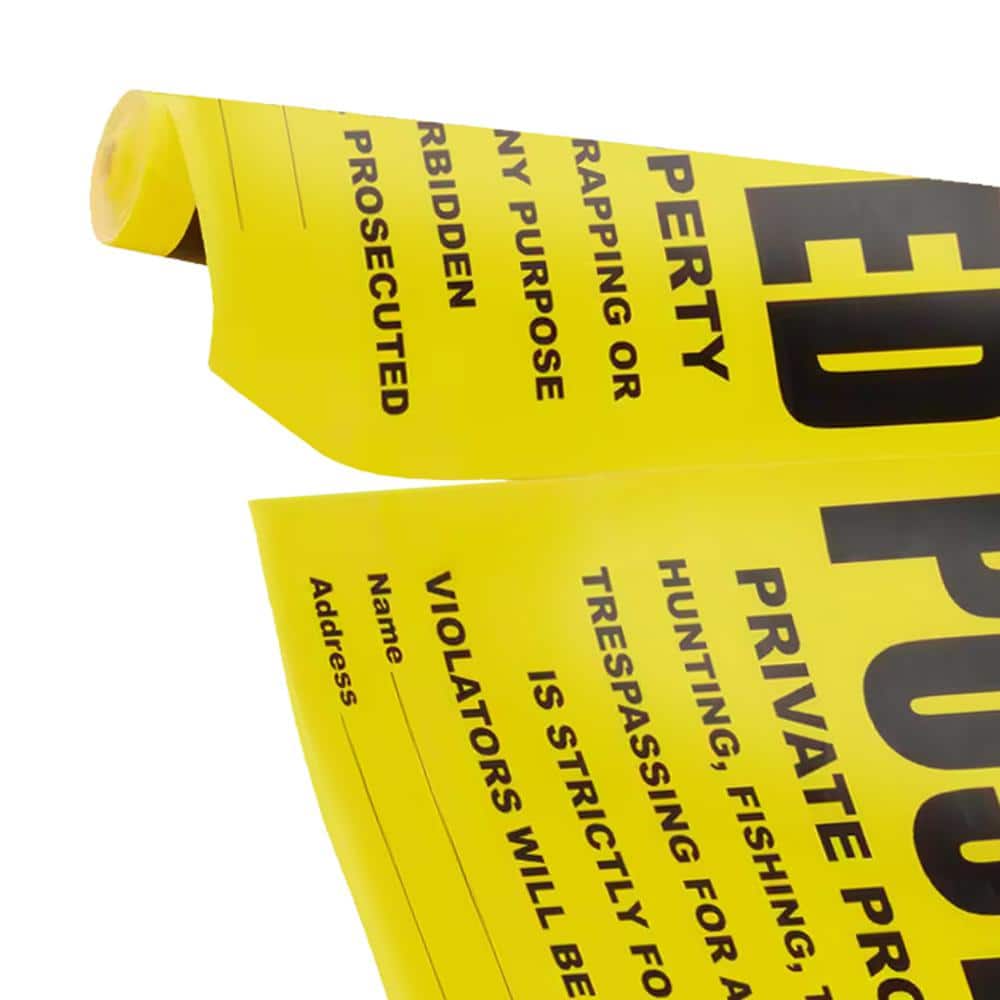 11 in. x 11 in. Plastic Posted Private Property Signs (25-Piece Roll) - Hercitys