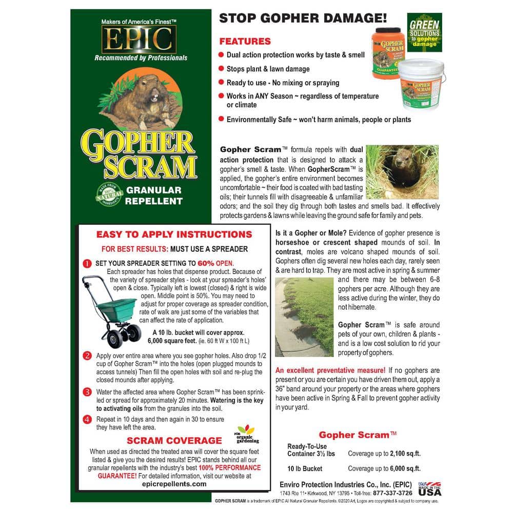 10 lbs. Granular Gopher Repellent Bucket - Hercitys