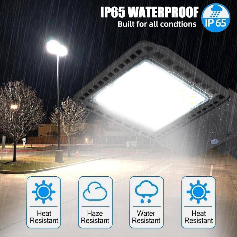 200Watt 150° Bronze Integrated LED Parking Lot Area Light, 28000 Lumens 5000K Security Lighting, Slip Fitter - Hercitys