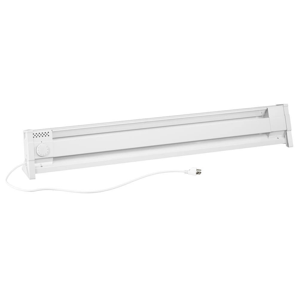 49 in. 120-volt 1,500-watt Portable Electric Baseboard Heater in White - Hercitys