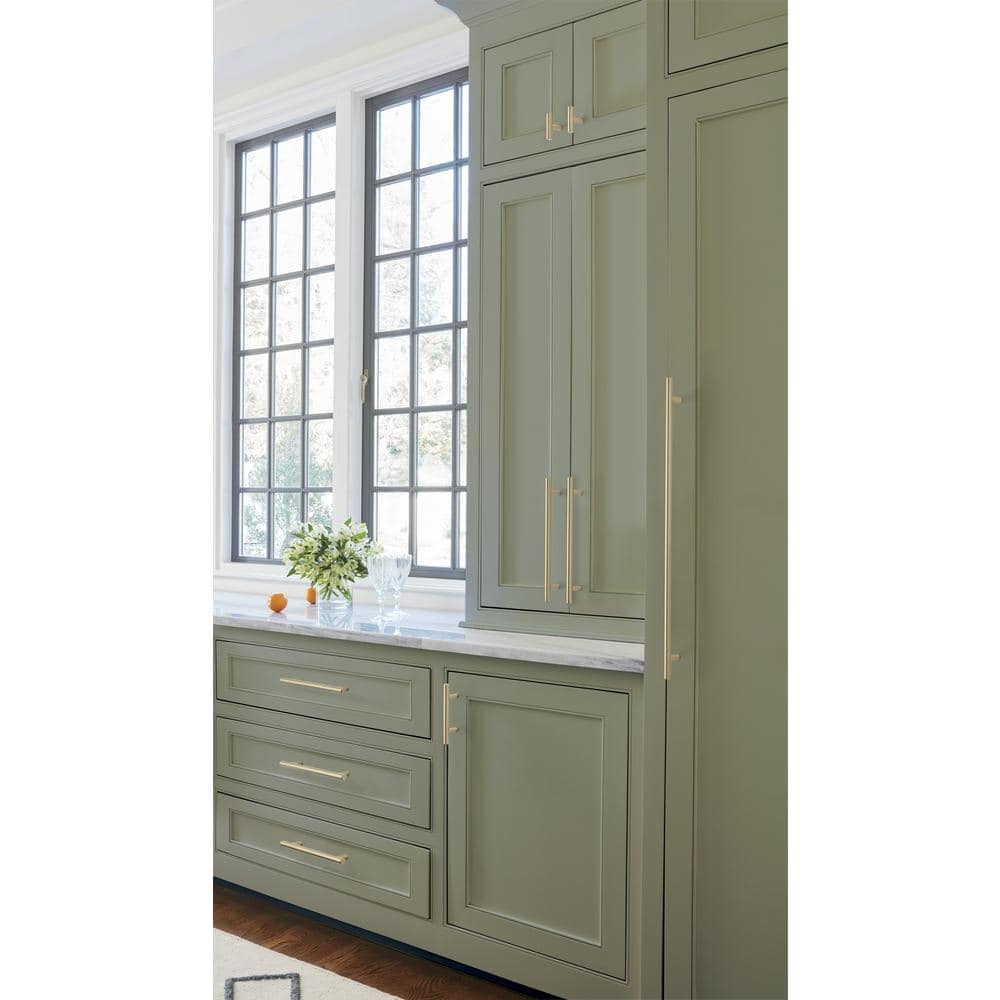 10-Pack Bar Pulls 5-1/16 in.  128mm  Modern Golden Champagne Bar Cabinet Pulls - Hercitys