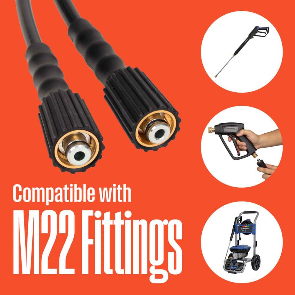 1/4 in. 50 ft. 3400 PSI Pressure Washer Hose - Hercitys