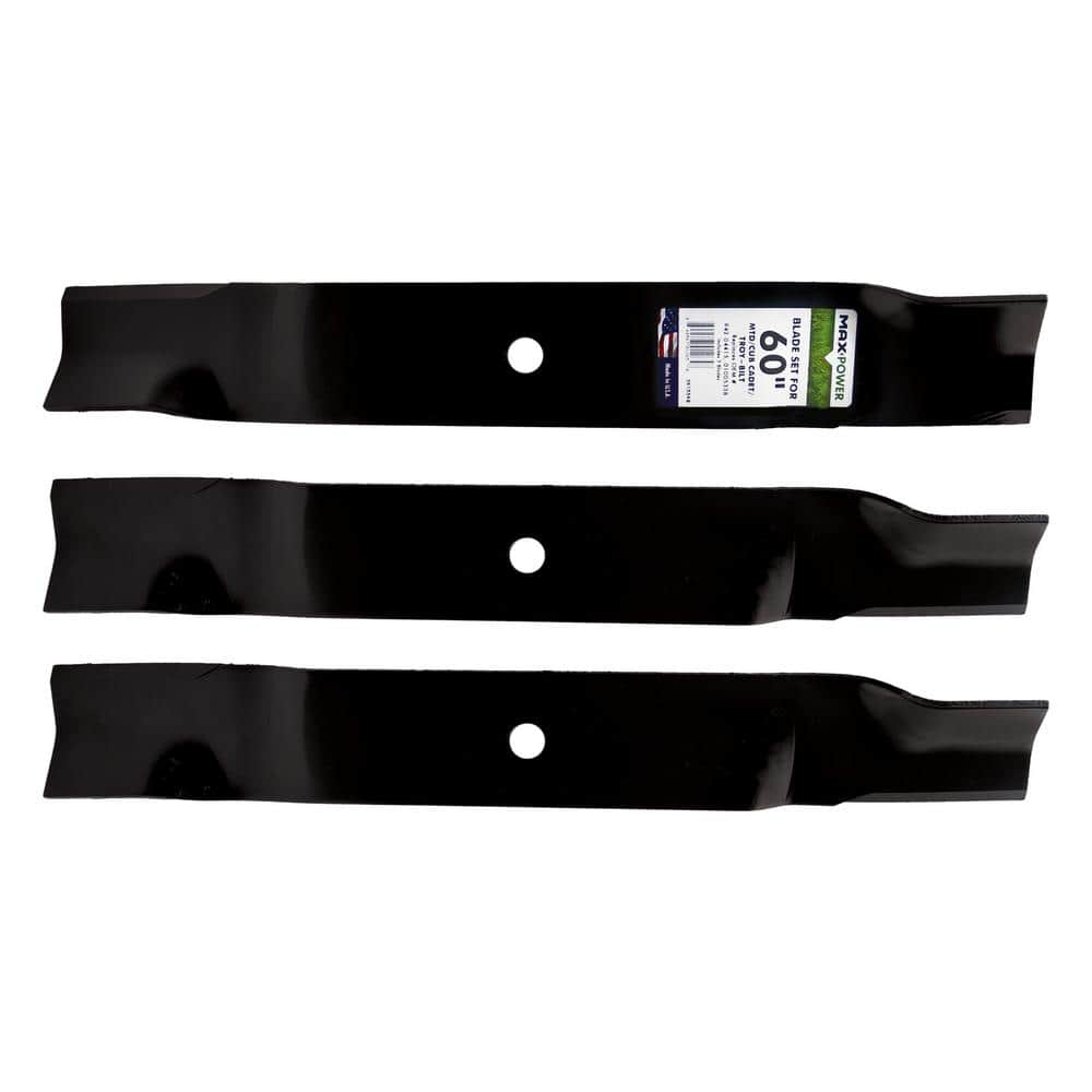 3 Blade Set for Many 60 in. Cut MTD Cub Cadet Troy-Bilt Mowers Replaces OEM #’s 02005019, 1005338, 94204415, 50-3046 - Hercitys