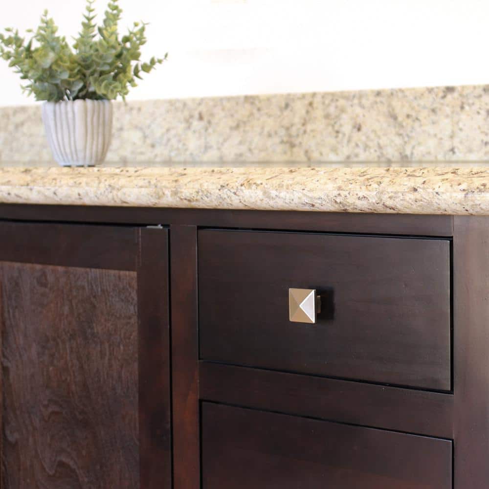 1.26 in. Crown Brushed Nickel Cabinet Knob (10-Pack) - Hercitys