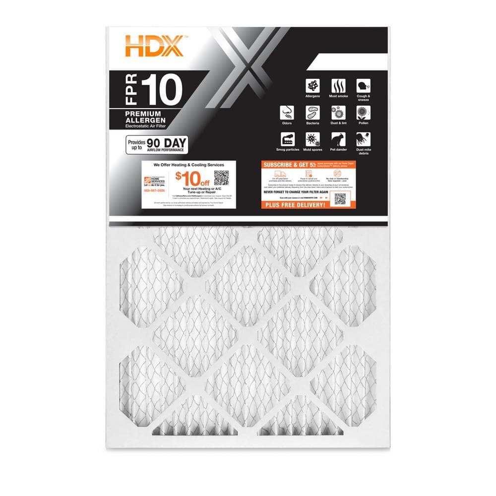15 in. x 20 in. Premium Pleated Air Filter FPR 10, MERV 13 (12-Pack) - Hercitys