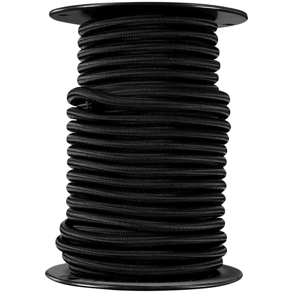 3/8 in. x 75 ft. Heavy Duty Bungee Cord Reel in Black - Hercitys