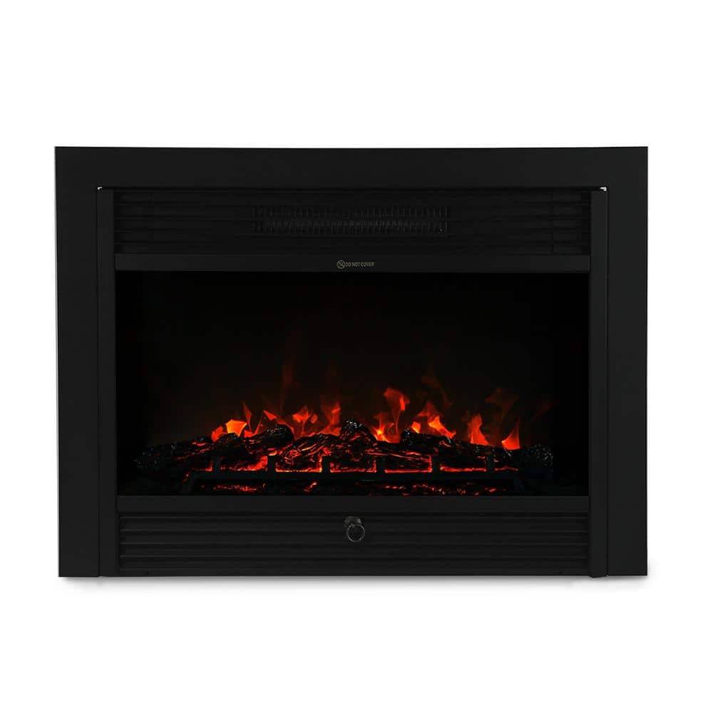 28.5 in. W 5,200 BTU Embedded Electric Fireplace Insert Heater with Remote Control in Black - Hercitys