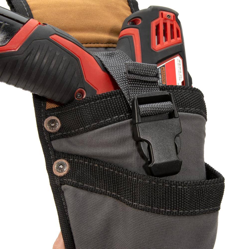 3-Pocket Drill Holster / Tool Belt Pouch, Tan - Hercitys