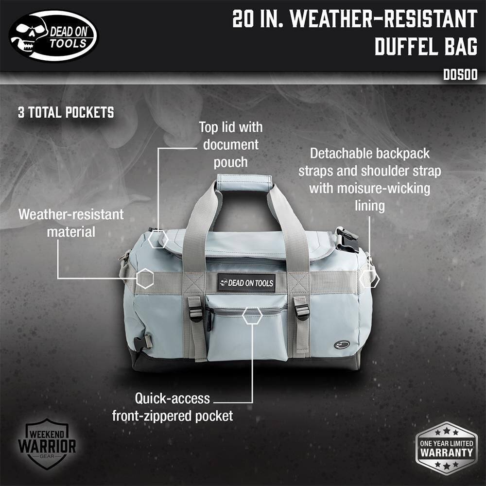 20 in. Weather Resistant Duffel Bag - Hercitys