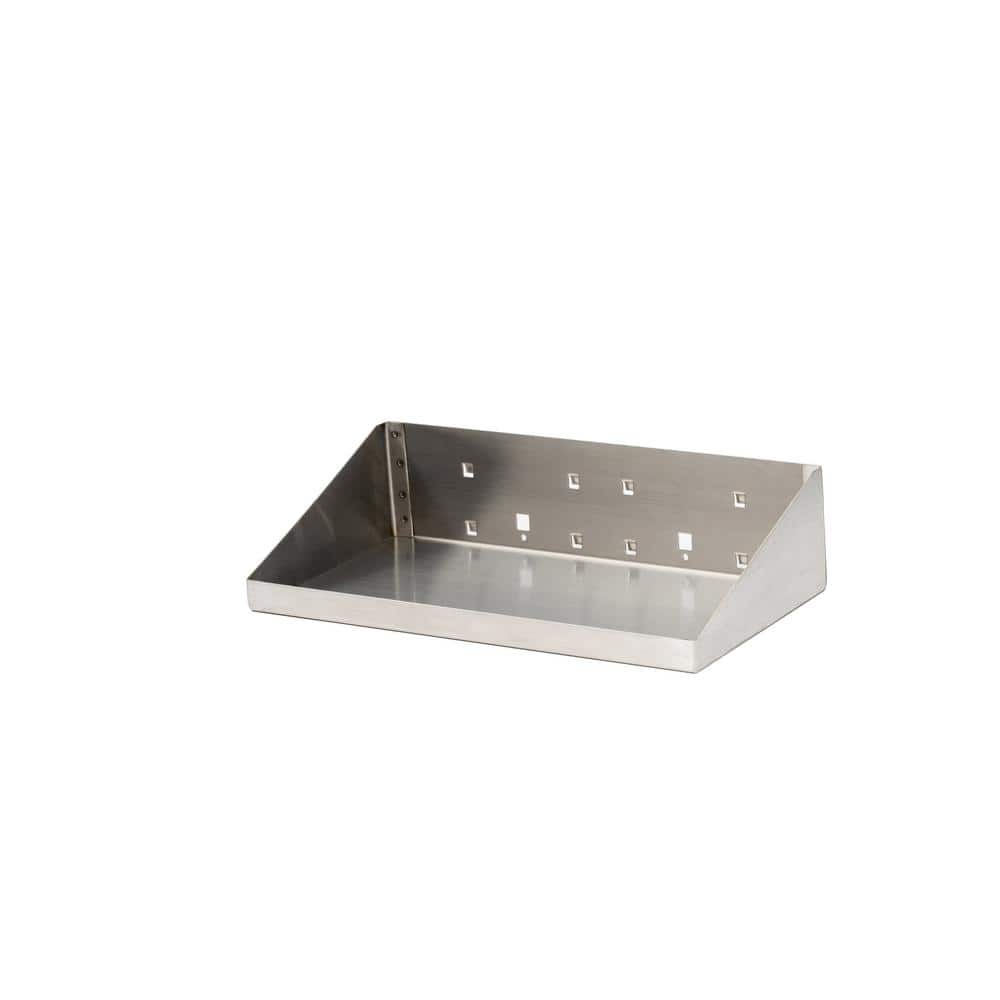 12 in. W x 6 in. D Stainless Steel Shelf for Stainless Steel Square Hole Lock Boards - Hercitys