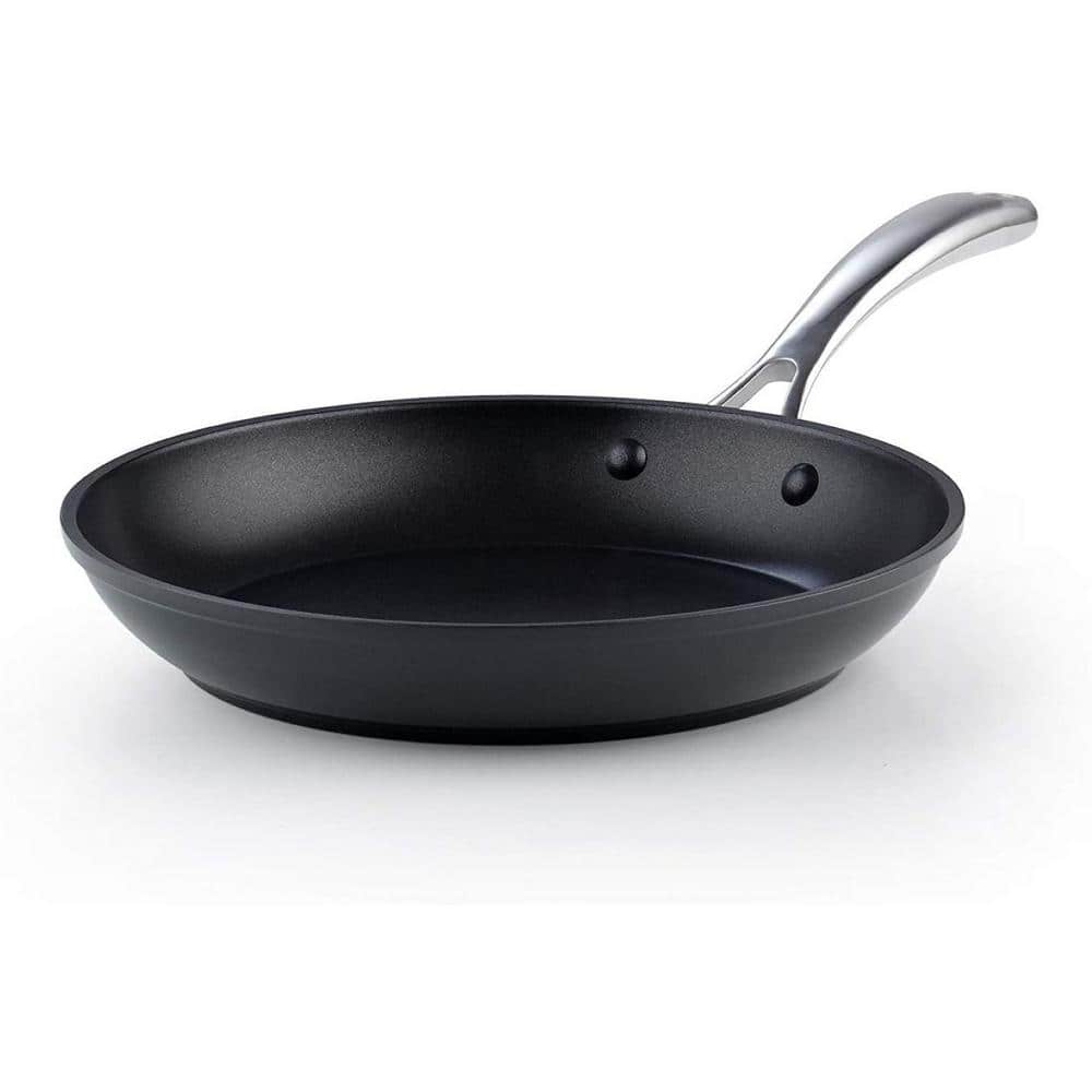 10.5 in. Hard Anodized Aluminum Nonstick Frying Pan in Black - Hercitys