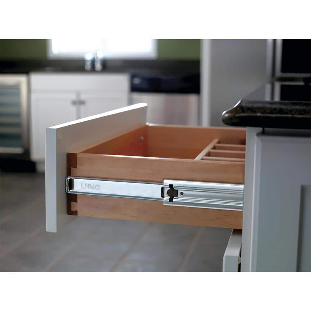 4 Pairs 16 in. Soft Close Ball Bearing Full Extension Drawer Slide 4-Pairs (8 Pieces) - Hercitys