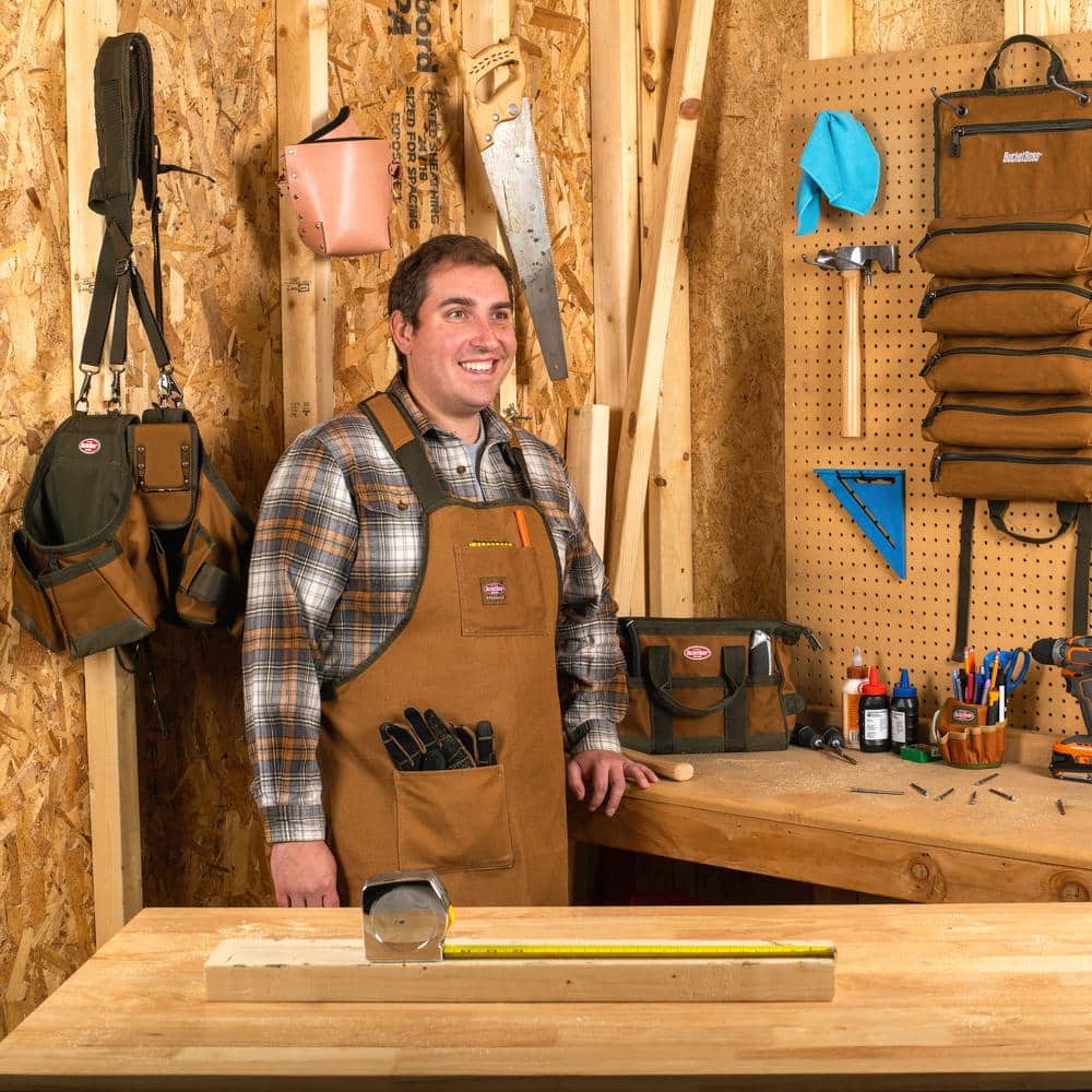 12 in. Gatemouth Tool Bag with zippered top and 16 Total Pockets - Hercitys