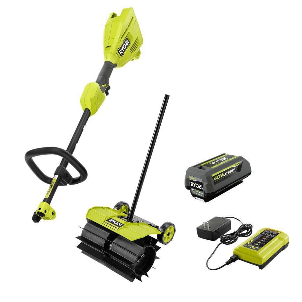 40V Expand-It Cordless Battery Attachment Capable Powerhead Kit with Rubber Sweeper Attachment - Hercitys