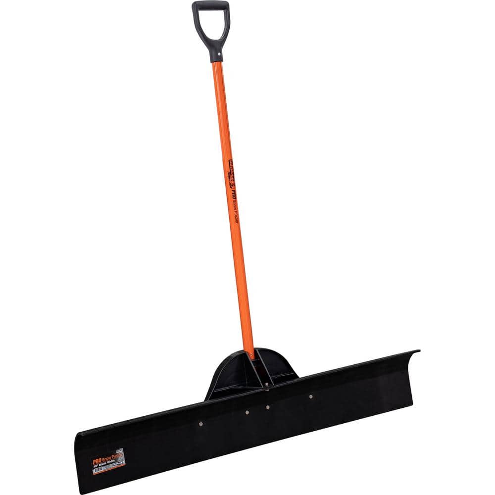 48 in. Polyethylene Snow Pusher Shovel w/ Fiberglass Handle - Hercitys