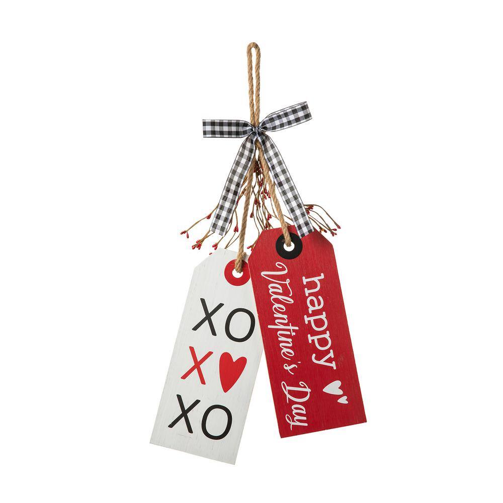 24 in. H Wooden Valentine’s Doorknorb Hanging Wall Decor - Hercitys