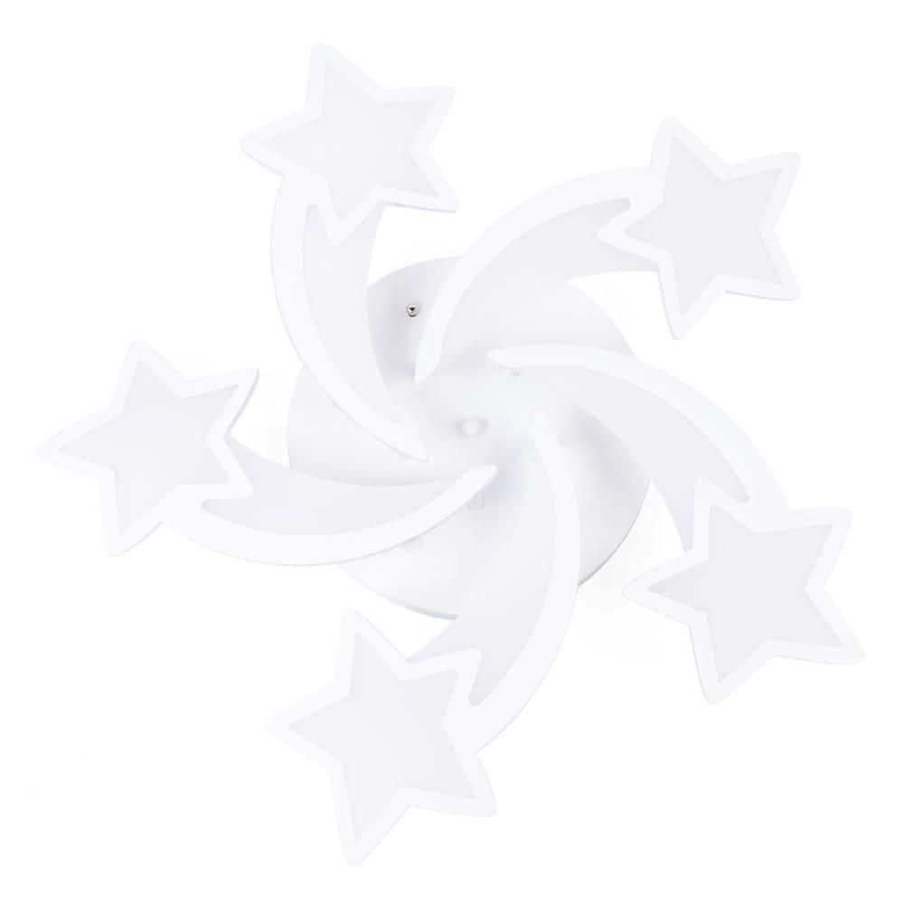 28 in. 1 Light White Modern LED Semi-Flush Mount Ceiling Light for Bedroom Living Room (White Light) - Hercitys