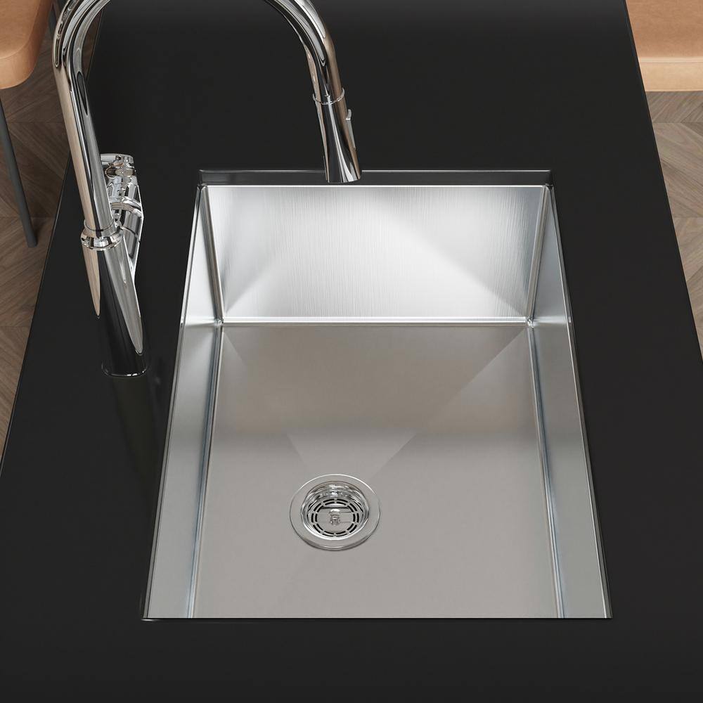 27 in. Multifunctional Undermount Single Bowl Nano Gray Stainless Steel Kitchen Sink (Sink Only) - Hercitys