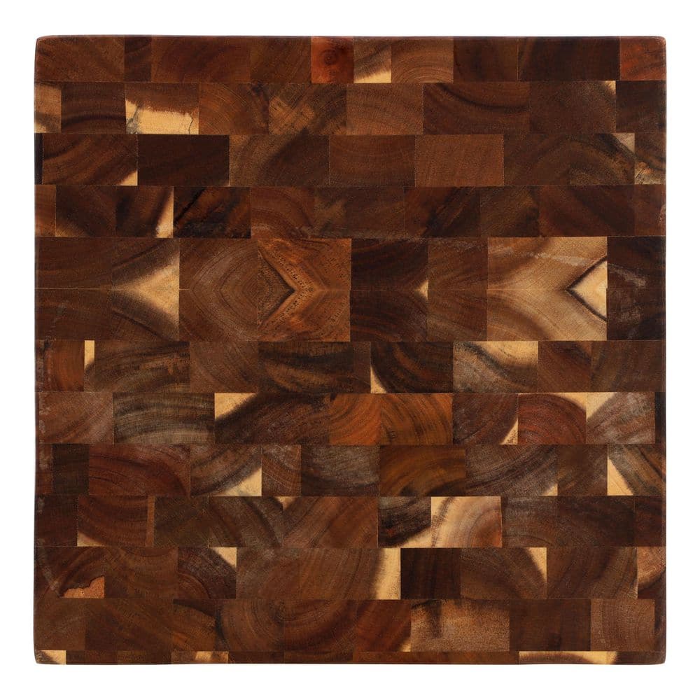13.75 Inch Square Thick Acacia Wood Cutting Board - Hercitys