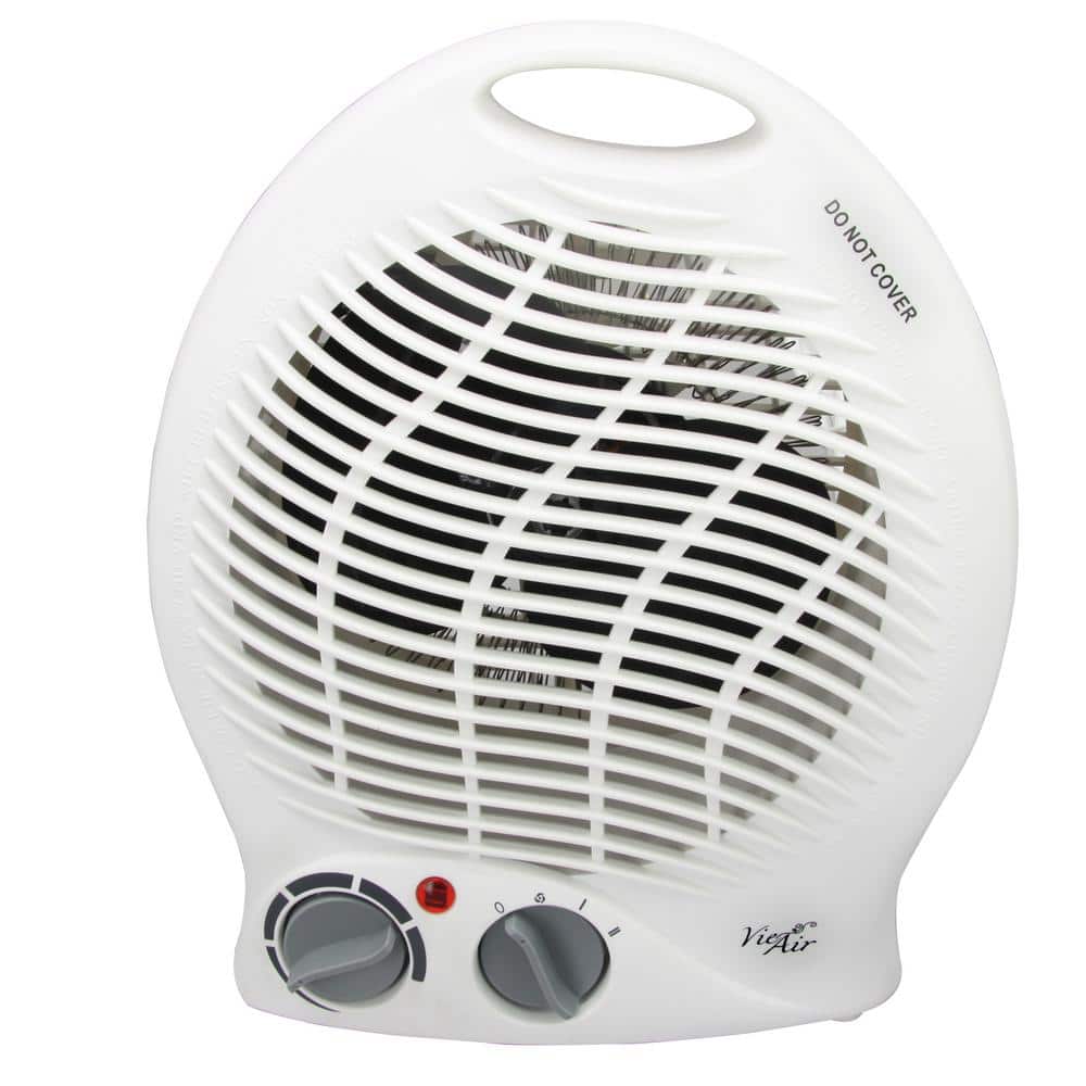 1,500-Watt 2-Settings Portable Fan Heater with Adjustable Thermostat - Hercitys
