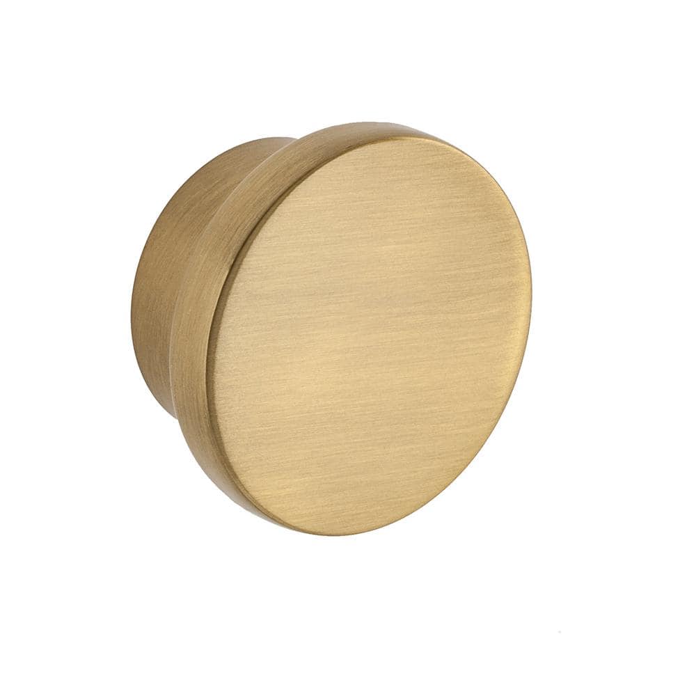 25-Pack Ethan 1-5/8 in. (41 mm) Modern Satin Brass Round Oversized Cabinet Knob - Hercitys