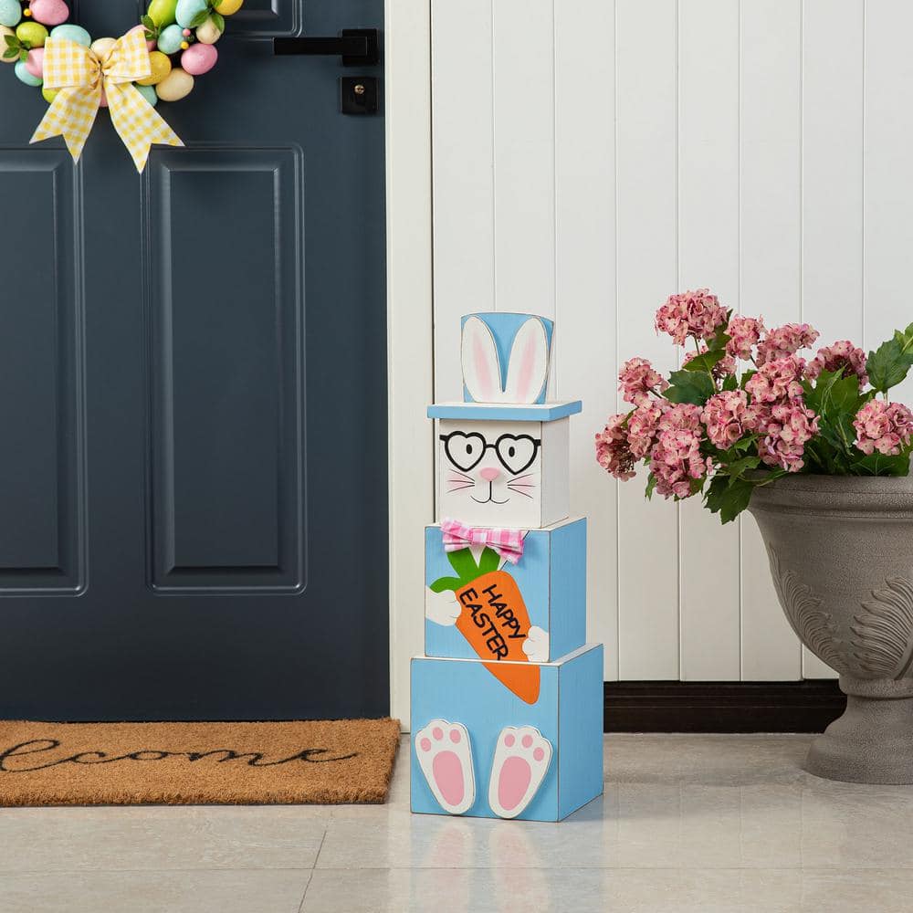 24 in. H Double Sided Wooden Porch Decor Easter and July 4th - Hercitys