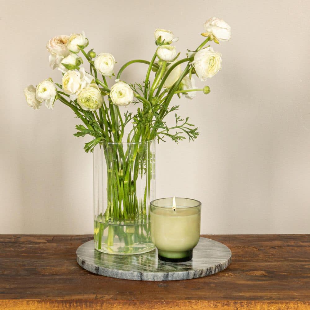 11 in. Gray Marble Round Cheese and Cutting Board - Hercitys