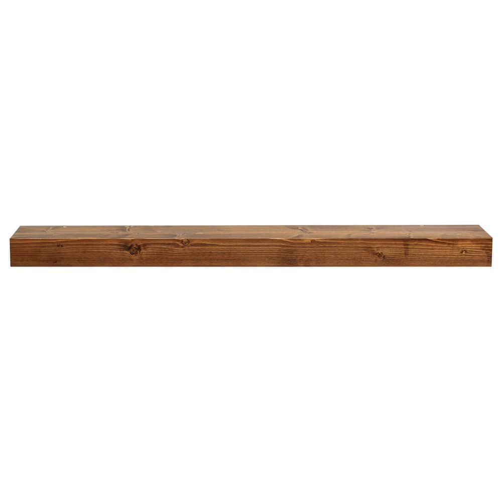 24 in. Dark Chocolate Timber Floating Shelf – Versatile Wood Mantel and Wall Shelf - Hercitys