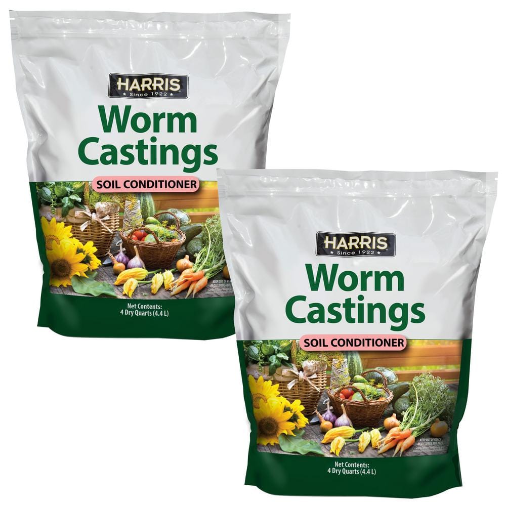 4 Qt. Worm Castings Premium Soil Conditioner (2-Pack) - Hercitys