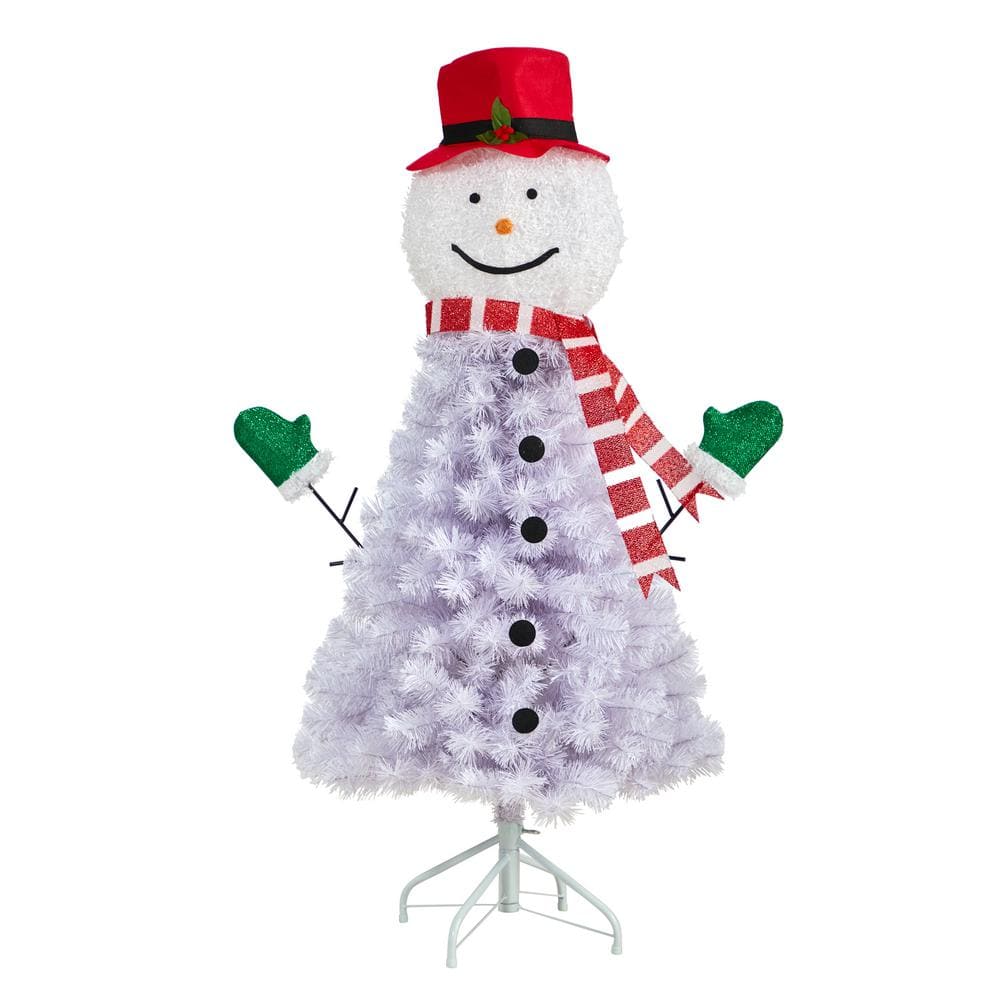 4 ft. Snowman Artificial Christmas Tree with 234 Bendable Branches - Hercitys