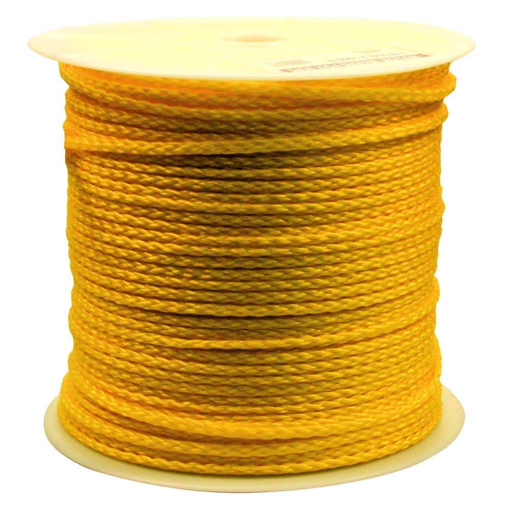 1/4 in. x 1000 ft. Hollow Braided Rope Yellow - Hercitys