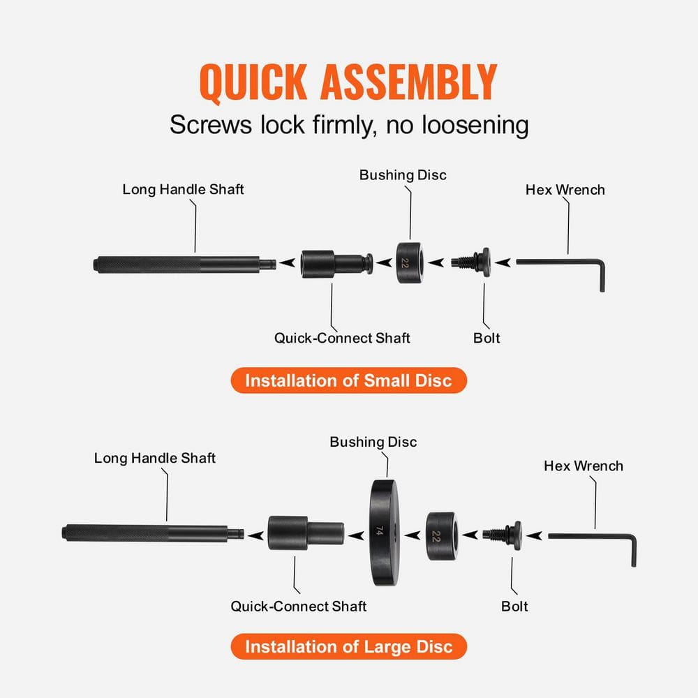 52PCS Custom Bushing Bearing and Seal Driver Set, Transmission Wheel Axle Bearing Race, Seal Driver Installer Remover - Hercitys