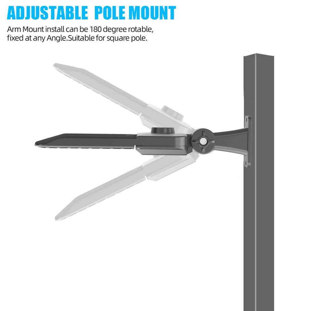 1000-Watt Equivalent Integrated LED Bronze LED Parking Lot Area Light Arm Mount 5000k Dusk to Dawn IP65 - Hercitys