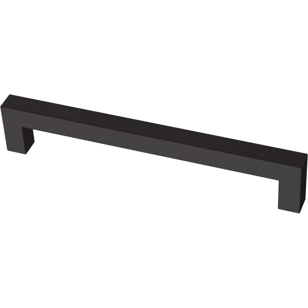 10-Pack Simple Modern Square 6-5/16 in. (160 mm) Modern Matte Black Cabinet Drawer Pulls - Hercitys