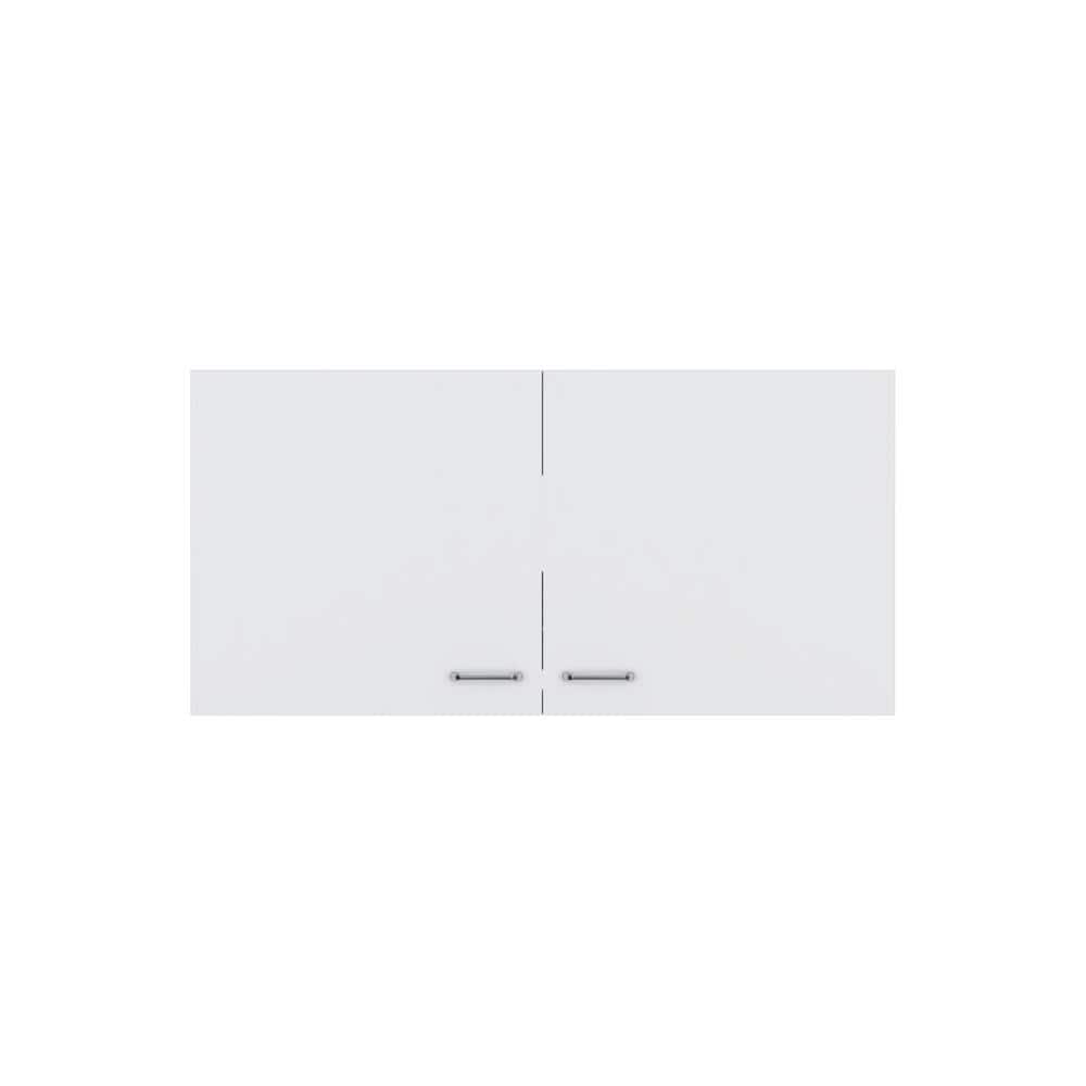 39.30 in. W x 12.60 in. D x 19.30 in. H Ready to Assemble Wall Cabinet in White with Double Door - Hercitys