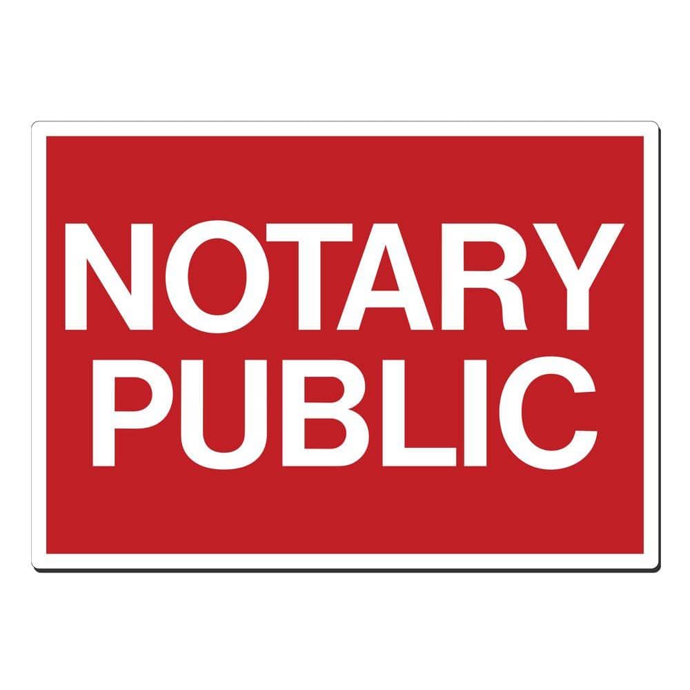 20 in. x 14 in. Notary Public Sign Printed on More Durable, Thicker, Longer Lasting Styrene Plastic - Hercitys