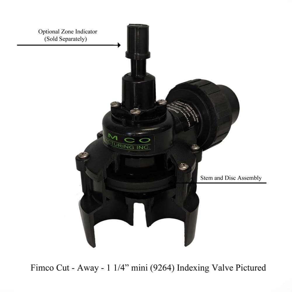 1 in. Mini 6 Outlet Indexing Valve with 5 and 6 Zone Cams - Hercitys