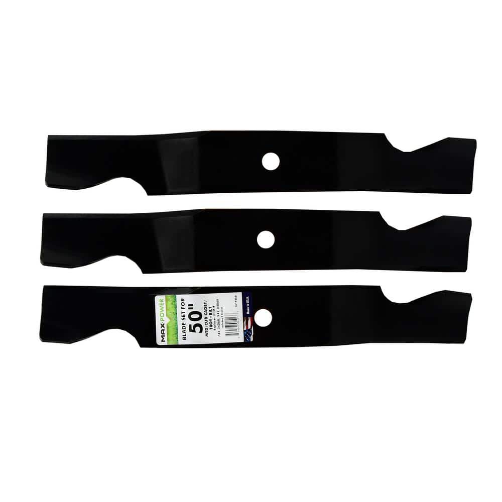 3 Heavy-Duty Blades for Many 50 in. Cut MTD, Cub Cadet, Troy-Bilt Mowers Replaces OEM #’s 742-04068,759-04047,759-4047 - Hercitys