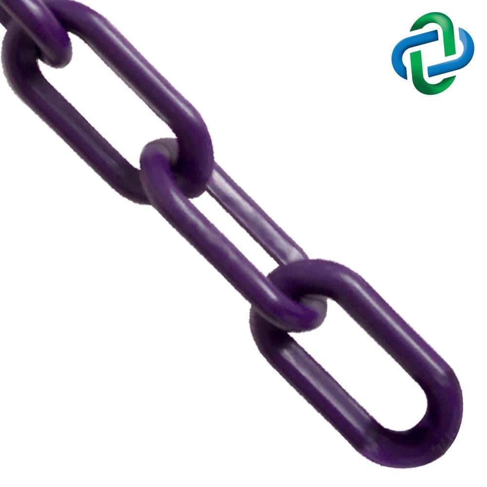 2 in. (#8, 51 mm) x 25 ft. Purple Plastic Barrier Chain - Hercitys