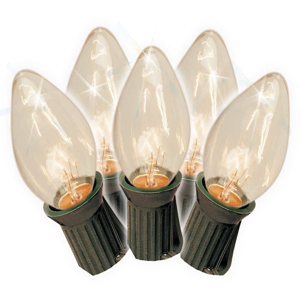 25 ft. 25-Light Clear Christmas C9 Incandescent Old Fashioned String Lights - Hercitys
