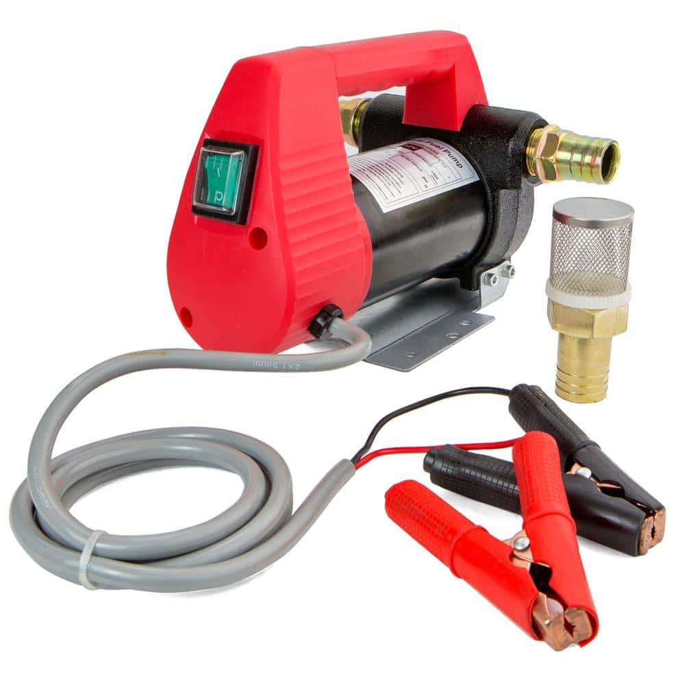 12-Volt Oil Diesel Fuel Steel Transfer Pump Extractor Pump Self Priming Pump Siphon Pump - Hercitys