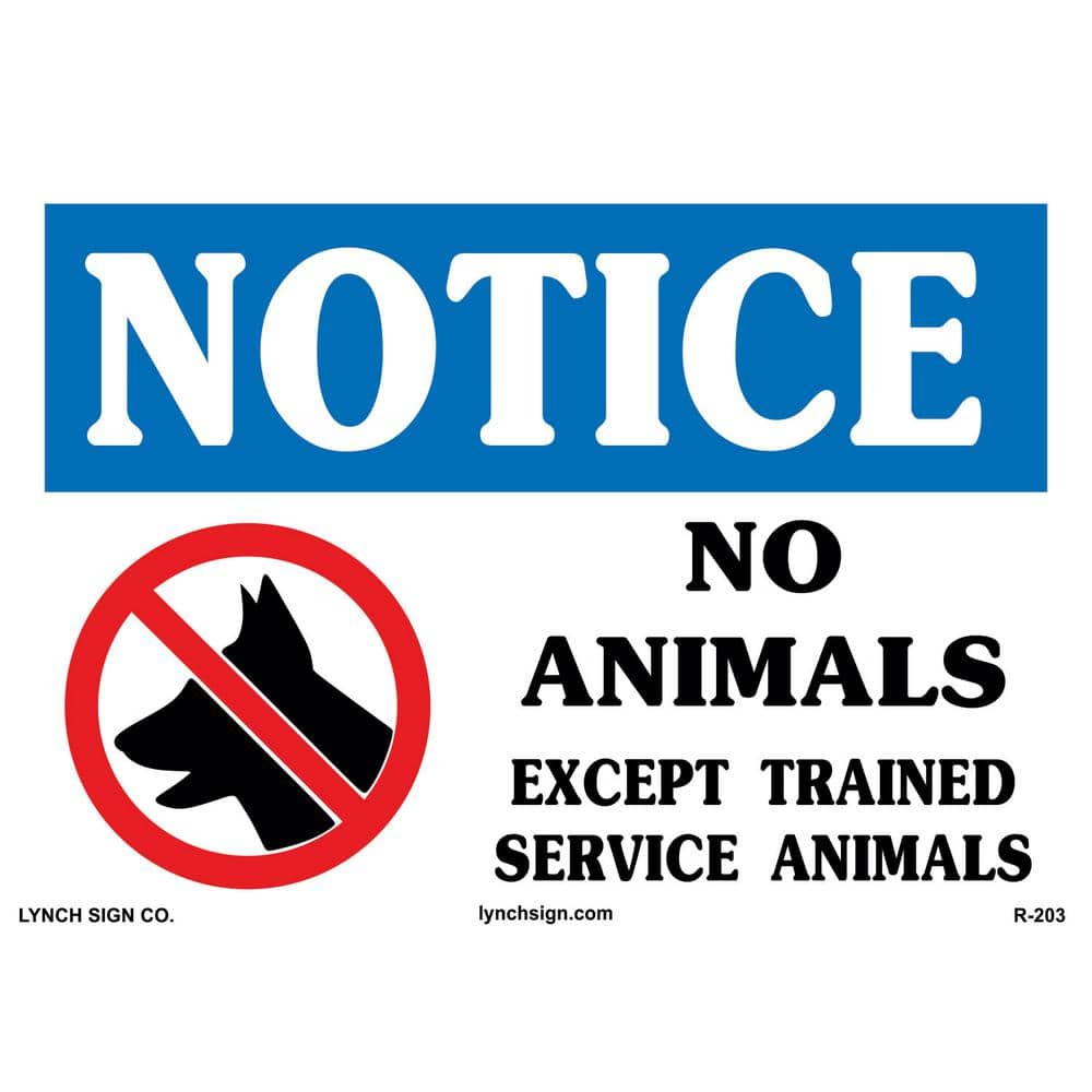 14 in. x 10 in. Service Dog Only Sign Printed on More Durable, Thicker, Longer Lasting Styrene Plastic - Hercitys