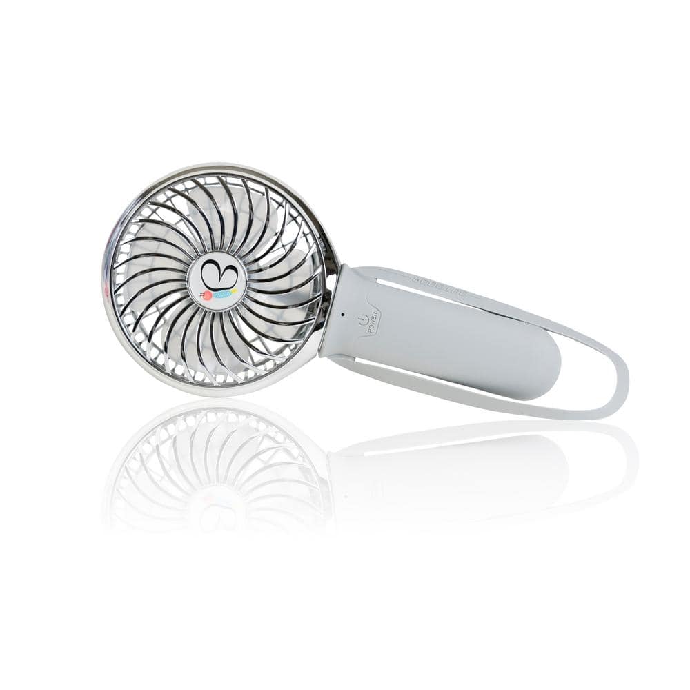 3 Speed Rechargeable Buggy Turbo Fan – Gray/Chrome - Hercitys